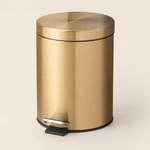 Gold Step Bin 5L – Champagne Steel Pedal Trash Can for Bathroom or Kitchen