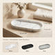 Oval Soap Tray – Silicone Bathroom Counter Organizer, Kitchen Sink Tray, Waterproof Vanity Holder