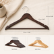 Wooden Coat Hangers with Non-Slip Bar – Suit Jacket Shirt Closet Storage Set