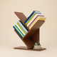 Tree Bookshelf 3-Tier Wood Desk Organizer – Small Bookcase Home Office Display