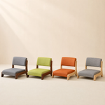 Floor Chair Low Seat – Japanese Style Wood Frame Living Room Bay Window Sofa