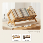 Bamboo Desktop Bookshelf – Desk Book Organizer, Small Bookcase, Home Office Storage