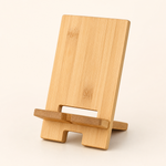 Bamboo Phone Stand – Desk Phone Holder for Charging, Tablet, Home Office Decor