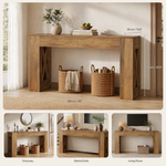 Farmhouse Console Table with Drawers – X-Shaped Legs, Entryway Hallway Sofa Table
