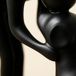 Abstract Human and Dog Sculpture – Minimalist Figurine for Desk, Shelf, Living Room Decor