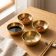 Stainless Steel Dipping Bowls – Set of 4 Gold Finish Condiment Appetizer Bowls