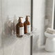 Adhesive Acrylic Bathroom Shelf – No Drill Wall Mount Storage for Shower Bath & Vanity Organizer