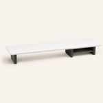Monitor Stand with Side Shelf – Desk Organizer Screen Riser Ergonomic Office Storage