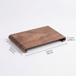 Wooden Riser Stand – Curved Display Platform for Tea Service, Kitchen Counter, Desk Home Decor
