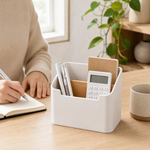Remote Control Organizer Box – Multi-Compartment Desktop Storage Holder, Living Room