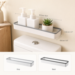 Wall Mounted Bathroom Shelf – No Drill Storage Caddy for Toilet Sundries Organizer