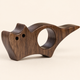 Wooden Cat Book Page Holder – Finger Ring Bookmark for Readers, Minimalist Wood Gift