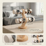 Watch Display Stand – Double Tier Wood Organizer Holder for Dresser Bedroom Jewelry Storage
