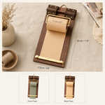 Wooden Clipboard Roll Notepad – Hanging Memo Pad Desk Note Board Minimalist Office