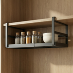 Under Cabinet Shelf Organizer - Hanging Stainless Steel Expandable Spice Rack