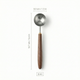 Stainless Steel Coffee Scoop - Wooden Handle Measuring Spoon for Coffee Beans