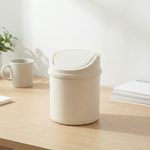 Mini Desk Trash Can – Swing Lid Waste Bin for Bedroom, Bathroom & Desktop