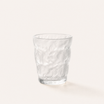 Glacier Texture Glass – Sculptural Clear Drinking Cup for Tea Coffee Water Home Bar