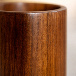 Wooden Utensil Holder – Cylinder Chopstick Storage Organizer for Kitchen Counter