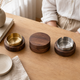 Walnut Ashtray with Lid – Stainless Steel Insert, Windproof, Desktop Home Office Decor
