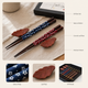 Chopsticks Gift Box Set – 4 Pairs Wood Chopsticks with Rests, Asian Dining Table Decor