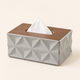 Geometric Tissue Box Holder – Minimalist Desktop Storage Organizer for Home Office