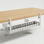 Under Desk Cable Management Tray – Clamp On No Drill Wire Organizer for Office Desks
