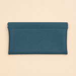 Self-Closing Long Wallet – Passport ID Cash Pouch Faux Leather Slim Travel Organizer