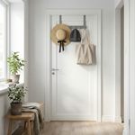 Over-Door Metal Hook Rack – No-Drill Storage Rack for Coats, Bags & Towels