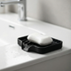 Silicone Soap Tray with Drain Spout – Self-Draining Dish for Kitchen and Bathroom Countertops
