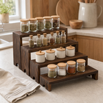 Stackable Wooden Riser Stand Set – Tiered Display for Vendor Events Cupcakes and Decor