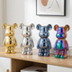 Metallic Ceramic Teddy Bear Statue – Modern Home Decor