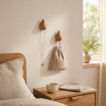 Wooden Drop Wall Hook – Minimalist Wood Wall Hanger for Entryway, Hallway, Bathroom