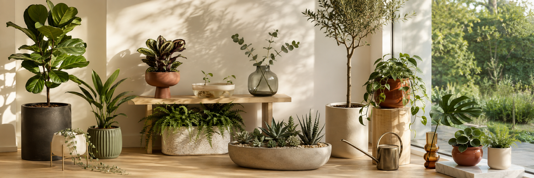 Plantes, pots et décoration végétale