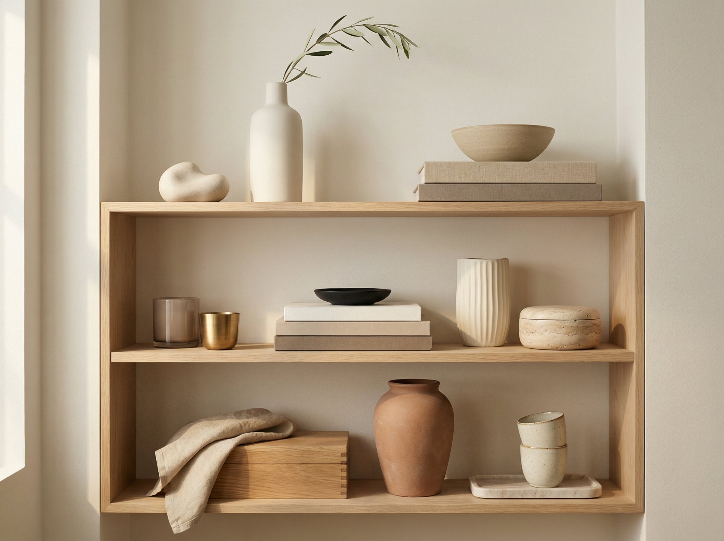 Curated with intention — minimal shelf